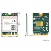 Waveshare 24780 AW-CB375NF 2.4G/5GHz Dual-Band WiFi 5 Scheda di rete wireless, RTL8822CE-CG Core, supporta BLE