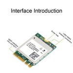 Waveshare 24780 AW-CB375NF 2.4G/5GHz Dual-Band WiFi 5 Scheda di rete wireless, RTL8822CE-CG Core, supporta BLE