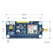 Waveshare 25349 SIM7028 NB-IoT HAT per Raspberry Pi, supporta la comunicazione NB-IoT su banda globale, 25349