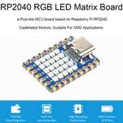 Waveshare 24594 5×5 RGB LED Matrix RP2040 Scheda di sviluppo processore Dual Core