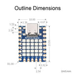 Waveshare RP2040 scheda sviluppo dual core 5x5 LED RGB