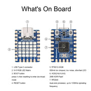 Waveshare 24594 5×5 RGB LED Matrix RP2040 Scheda di sviluppo processore Dual Core