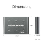 Waveshare 23738 Splitter HDMI 4K, 1 ingresso 4 uscite, condividi una sorgente HDMI, 23738