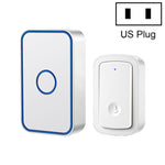 CACAZI A19 1 per 1 campanello musicale wireless senza batteria, 1 For 1 US(White), 1 For 1 US(Black), 1 For 1 EUWhite), 1 For 1 EU(Black), 1 For 1 UK(White), 1 For 1 UK(Black)