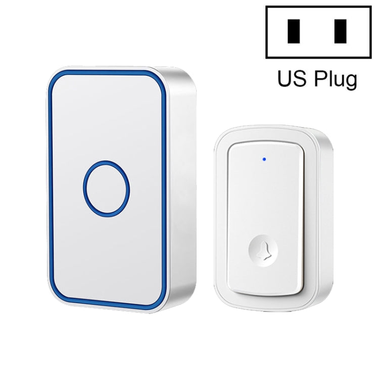 CACAZI A19 1 per 1 campanello musicale wireless senza batteria, 1 For 1 US(White), 1 For 1 US(Black), 1 For 1 EUWhite), 1 For 1 EU(Black), 1 For 1 UK(White), 1 For 1 UK(Black)
