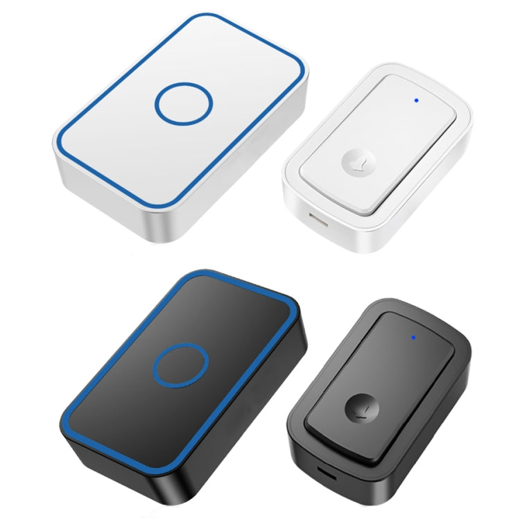 CACAZI A19 1 per 1 campanello musicale wireless senza batteria, 1 For 1 US(White), 1 For 1 US(Black), 1 For 1 EUWhite), 1 For 1 EU(Black), 1 For 1 UK(White), 1 For 1 UK(Black)