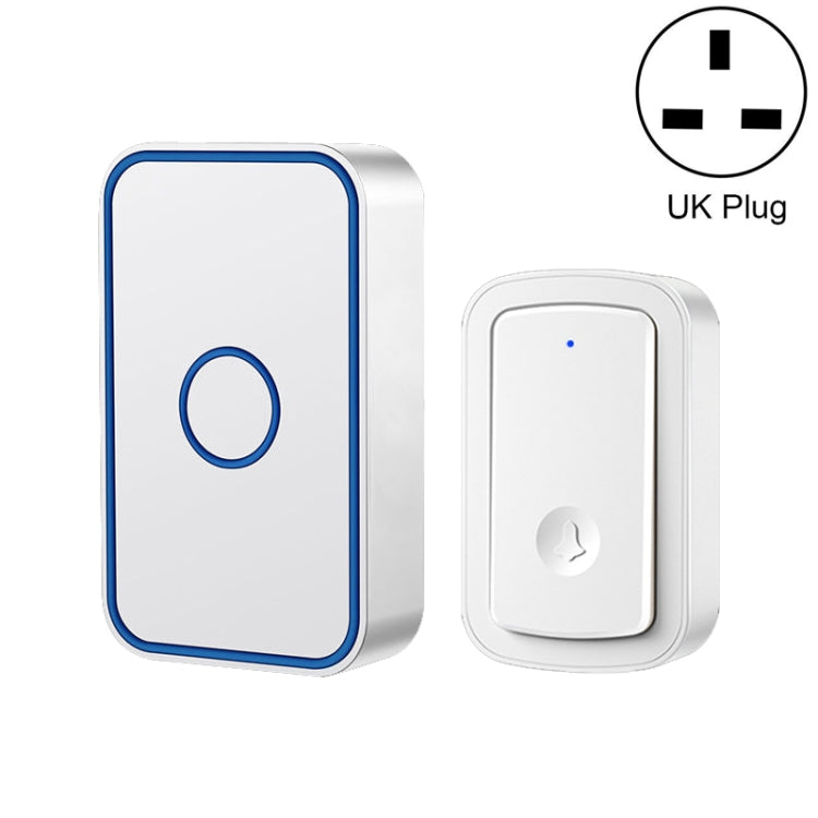 CACAZI A19 1 per 1 campanello musicale wireless senza batteria, 1 For 1 US(White), 1 For 1 US(Black), 1 For 1 EUWhite), 1 For 1 EU(Black), 1 For 1 UK(White), 1 For 1 UK(Black)