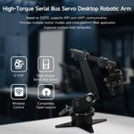Braccio robotico desktop 5 DOF con controllo ESP32 WiFi