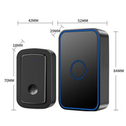 CACAZI A19 Campanello musicale senza fili con tre ricevitori a un pulsante senza batteria, 1 For 3 US, 1 For 3 EU, 1 For 3 UK