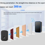 CACAZI A19 Campanello musicale senza fili con tre ricevitori a un pulsante senza batteria, 1 For 3 US, 1 For 3 EU, 1 For 3 UK