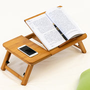 741ZDDNZ Scrivania da studio per dormitorio da scrivania pieghevole regolabile in altezza per uso da letto, specifica:, Small 56cm, Medium 64cm, Large 88cm, Classic Tea Color 56cm Thick Bamboo, Classic Tea Color 64cm Thick Bamboo                       ...
