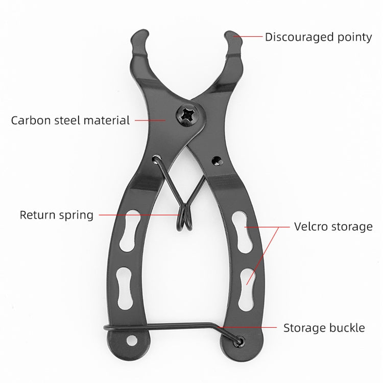 3 PCS Mini catena per bicicletta Pinza per fibbia magica a sgancio rapido Pinza per smontaggio a baionetta a due vie, Two-Way Bayonet Disassembly Pliers