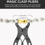 3 PCS Mini catena per bicicletta Pinza per fibbia magica a sgancio rapido Pinza per smontaggio a baionetta a due vie, Two-Way Bayonet Disassembly Pliers