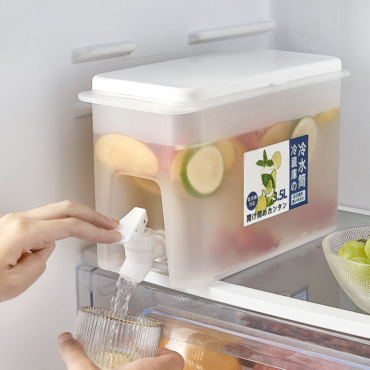 Bottiglia di acqua fredda per uso domestico con rubinetto Frigorifero Teiera di frutta al limone Secchio di acqua fredda estiva Bottiglia di bolle fredde, 3.5L Cold Water Bottle