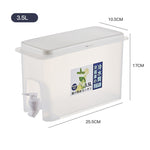 Bottiglia di acqua fredda per uso domestico con rubinetto Frigorifero Teiera di frutta al limone Secchio di acqua fredda estiva Bottiglia di bolle fredde, 3.5L Cold Water Bottle