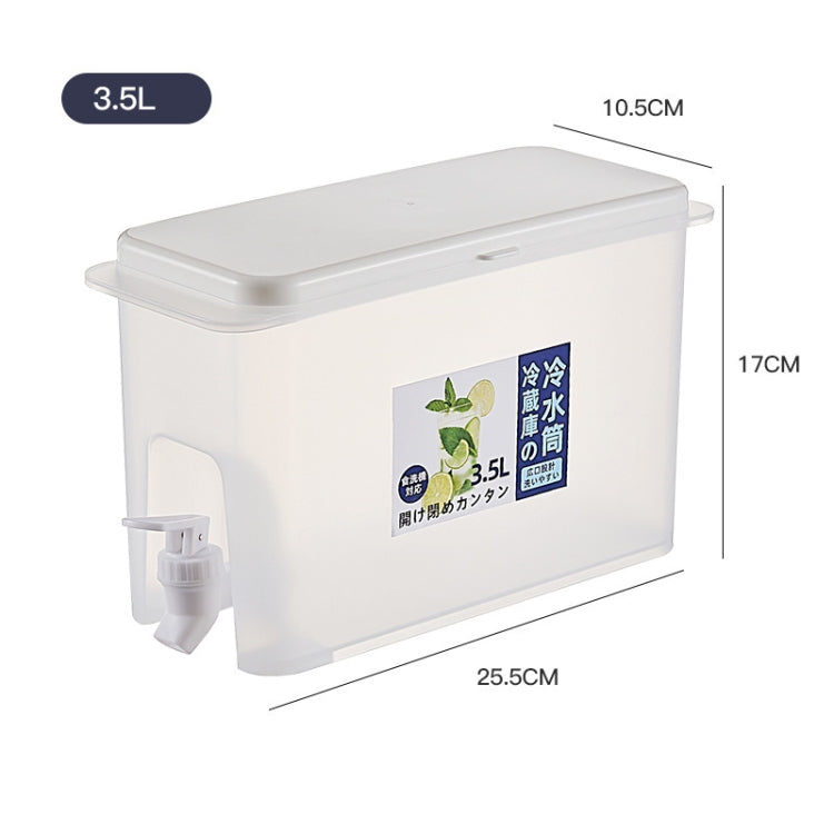 Bottiglia di acqua fredda per uso domestico con rubinetto Frigorifero Teiera di frutta al limone Secchio di acqua fredda estiva Bottiglia di bolle fredde, 3.5L Cold Water Bottle