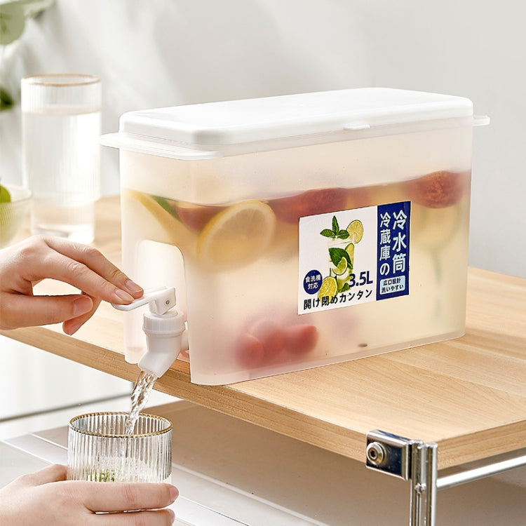 Bottiglia di acqua fredda per uso domestico con rubinetto Frigorifero Teiera di frutta al limone Secchio di acqua fredda estiva Bottiglia di bolle fredde, 3.5L Cold Water Bottle