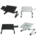 Staffa di sollevamento per scrivania da ufficio pieghevole e sollevabile in lega di alluminio T8, with Mouse Board (Black), with Mouse Board (Silver), with Fan & Mouse Board (Black), with Fan & Mouse Board (Silver)