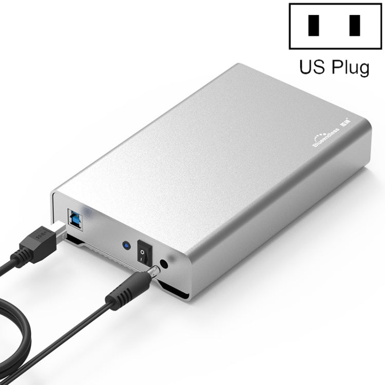 Blueendless U35Q Box per disco rigido mobile Full Metal da 3,5 pollici Tipo-C/Usb3.0 SATA Serial Desktop PC Box per disco rigido esterno, US Plug (USB 3.0 ), EU Plug (USB 3.0 ), UK Plug (USB 3.0 ), AU Plug (USB 3.0 ), US Plug (TYPE-C), EU Plug (TYPE-C)...