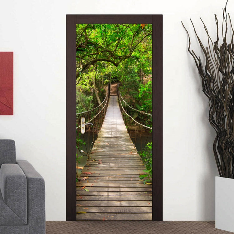 Adesivi per poster con carta da parati 3D Adesivi autoadesivi rimovibili per la decorazione della porta della casa, 60cm×180cm, 38.5cm×200cm, 77cm×200cm