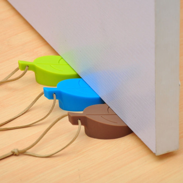 2 PCS Creative Leaf Silicone Door Stop Child Anti-pizzicamento Crash Pad per porta di sicurezza