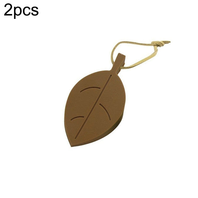 2 PCS Creative Leaf Silicone Door Stop Child Anti-pizzicamento Crash Pad per porta di sicurezza
