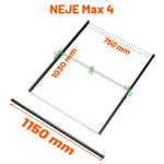 Kit di estensione asse Y da 1150 mm Guida profilata in alluminio per incisore laser NEJE MAX 4/3 MAX V2
