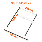 Kit di estensione asse Y da 1150 mm Guida profilata in alluminio per incisore laser NEJE MAX 4/3 MAX V2