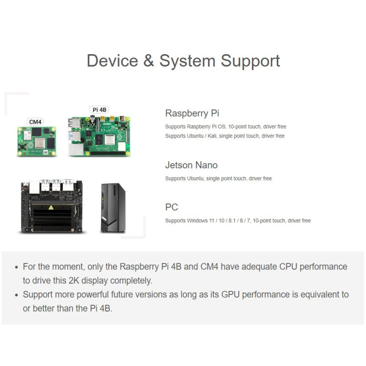 Display touch 8 pollici 2K IPS con vetro temperato