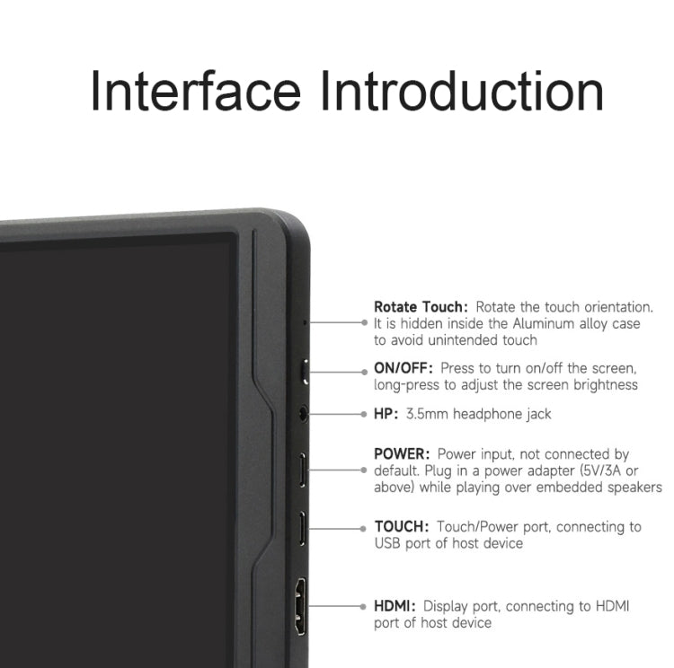 Display touch 8 pollici 2K IPS con vetro temperato