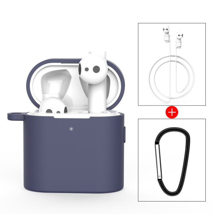 3 pezzi per Xiaomi Air 3 in 1 custodia protettiva in silicone per auricolari + corda anti-smarrimento + set di ganci