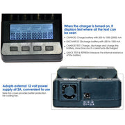 OPUS BT-C3100 Smart Smart Digital Caricabatteria intelligente a 4 slot, EU Plug, US Plug, UK Plug