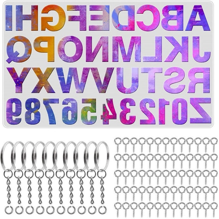 111 Pz/set FAI DA TE Specchio Stampo Ciondolo In Silicone, Cristallo Epossidico Chiave Ciondolo Set, 111 PCS/Set