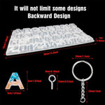 111 Pz/set FAI DA TE Specchio Stampo Ciondolo In Silicone, Cristallo Epossidico Chiave Ciondolo Set, 111 PCS/Set
