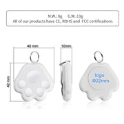2 PCS HYC-09 Dog Paw Bluetooth Dispositivo anti-smarrimento Pet Tracking Locator Portachiavi Ricerca intelligente Allarme bidirezionale, Dog Paw Black, Dog Paw White, Dog Paw Light Blue, Dog Paw Green, Dog Paw Pink, Dog Paw Red, Dog Paw Dark Blue      ...