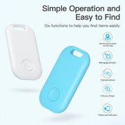 2 PCS S6 Square Bluetooth dispositivo anti-smarrimento chiave dispositivo di localizzazione bagagli allarme bidirezionale, Black, White, Blue