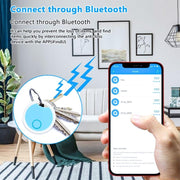 2 PCS S8 Rotondo Bluetooth Dispositivo anti-smarrimento Chiave dispositivo di localizzazione bagagli Allarme bidirezionale, Black, White, Blue, Pink
