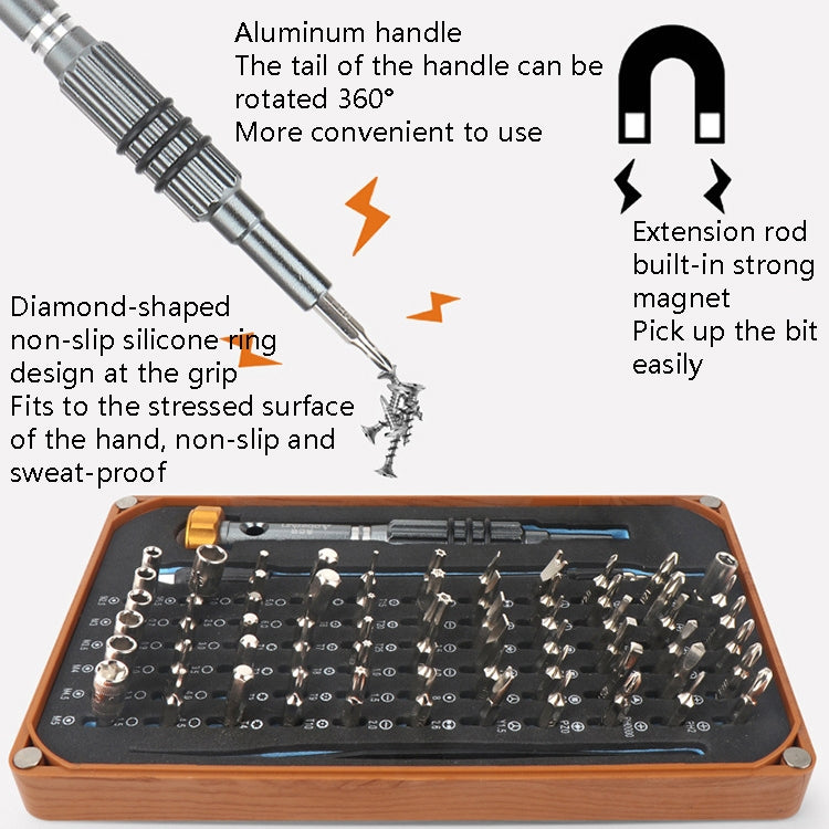 Obadun 9801 68 in 1 Set di cacciaviti Manuale Batch Occhiali Cacciavite Strumento di riparazione hardware, Obadun 9801