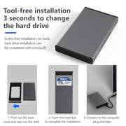 Blueendless Scatola per disco rigido mobile da 2,5 pollici SATA Porta seriale USB3.0 Strumento gratuito SSD, Stile:, MR23F -A Port, MR23F-C Port, MR23G -A Port, MR23G-C Port