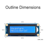 Modulo LCD1602 I2C 16x2 bianco su blu 3,3-5 V