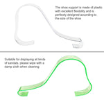10 pezzi plastica trasparente addensata elastica antirughe anti-piatto scarpiera scarpiera espositore scarpiera, 1# Flat Shoe Tree, 2# Flat Shoe Tree, 3# Shoe Tree White, 3# Shoe Tree Transparent, 4# Shoe Tree Green, 4# Shoe Tree Transparent           ...