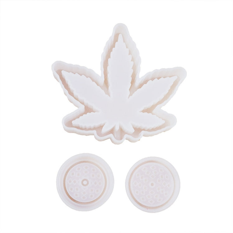 Stampo in resina epossidica di cristallo fai-da-te Posacenere in foglia d'acero Rettifica per denti Rettifica per sigarette Combinazione Stampo in silicone, Maple Leaf  Shape