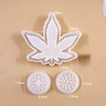 Stampo in resina epossidica di cristallo fai-da-te Posacenere in foglia d'acero Rettifica per denti Rettifica per sigarette Combinazione Stampo in silicone, Maple Leaf  Shape