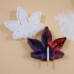Stampo in resina epossidica di cristallo fai-da-te Posacenere in foglia d'acero Rettifica per denti Rettifica per sigarette Combinazione Stampo in silicone, Maple Leaf  Shape