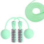 Corda per saltare senza fili per esercizi brucia grassi fitness con palla per pesi, Cordless Cherry Pink, Cordless Mint Green, Cherry Pink + Long Rope, Mint Green + Long Rope