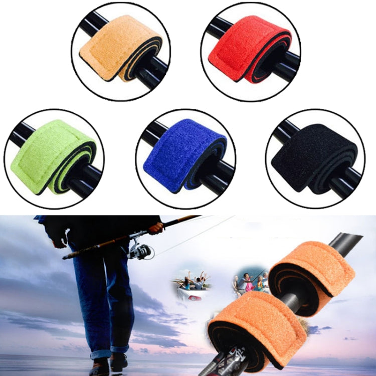 6 PCS Cinghia per canna da pesca antiscivolo in neoprene Cinghia elastica per canna da pesca