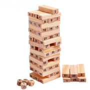 54 PCS Pila di blocchi di legno Gioco educativo per bambini