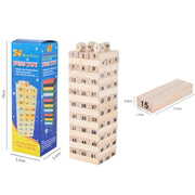 54 PCS Pila di blocchi di legno Gioco educativo per bambini