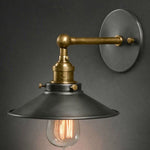 Lampada da parete antica a testa singola in rame puro da soggiorno Lampada da bar alla moda vintage senza lampadine, 22cm, 24cm, 26cm, 30cm