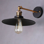 Lampada da parete antica a testa singola in rame puro da soggiorno Lampada da bar alla moda vintage senza lampadine, 22cm, 24cm, 26cm, 30cm